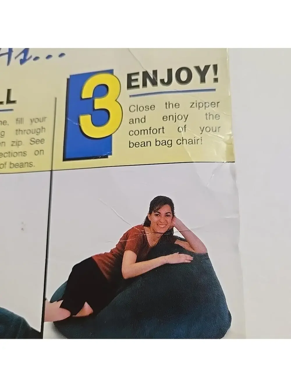 Bean Bag Cover U-Fill Cow Pattern Adult Size New